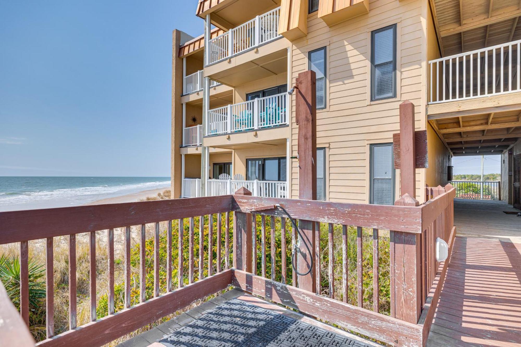 Steps To The Beach Oceanfront Condo With Lanai! North Topsail Beach Exteriér fotografie